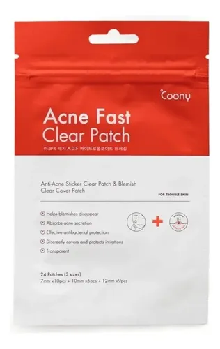 Coony Acne Fast Clear Patch 24 Parches Tipo De Piel Grasa