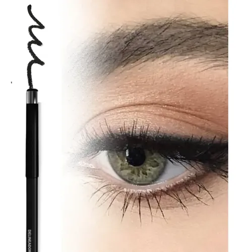 Lápiz Delineador Ojos Retráctil Heburn Color Negro Make Up