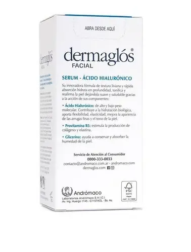 Dermaglós Facial Sérum Ácido Hialurónico Hidratante Antiedad