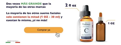 Suero Facial Florence con Vitamina C para Antienvejecimiento y Manchas Oscuras