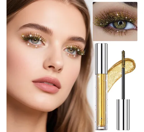 Máscara Diamond Glitter Impermeable De Larga Duración