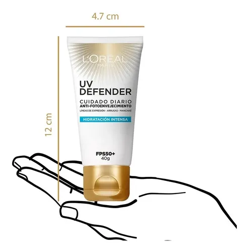 Crema Hidratante Loreal Uv Defender Hidratación Intensa 40ml