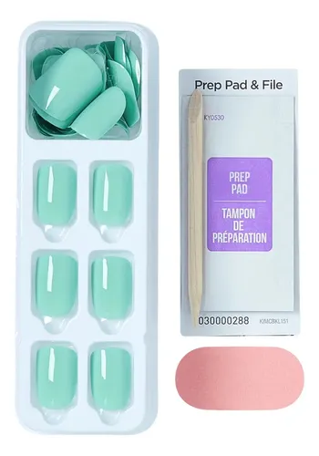 Kiss Impress Uñas Postizas – Modelo Get Closer Verde Claro Get Closer
