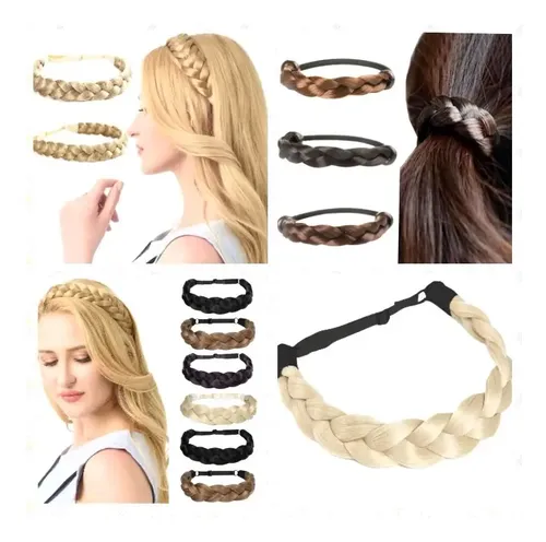 Extensión/ Vincha Diadema/ Pelo Trenzado/ Regulable