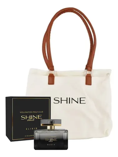 Pack Tote Shine Black Wellington Polo Mujer