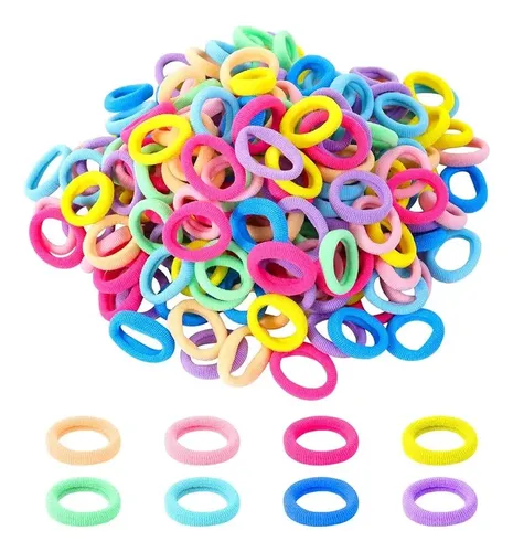 Colitas Pelo Elasticas Estuche X100 Accesorios Cabello