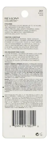 Delineador de Ojos en Lápiz Revlon ColorStay Negro, Pack con 2 Unidades
