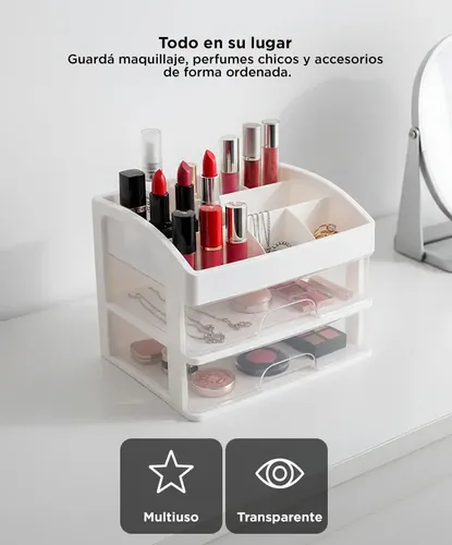 Organizador De Cosmeticos Gadnic Maquillaje Joyero AcrilicoCajones Polipropileno Multiuso Hogar Diseño Compacto