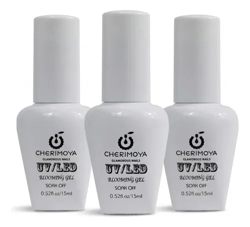 Set X 3 Un. Base Blooming Diseños Uñas Cherimoya 15ml.