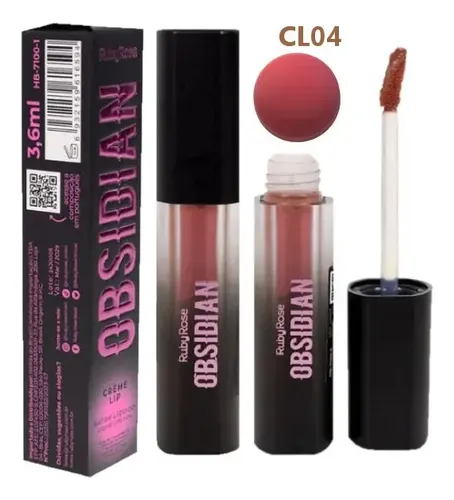 Labial Liquido Crema Cream Lip Obsidian Ruby Rose Hb7100
