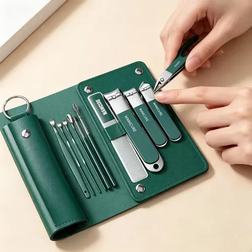 Kit De Manicura De 12 Piezas De Acero Inoxidable Resistente
