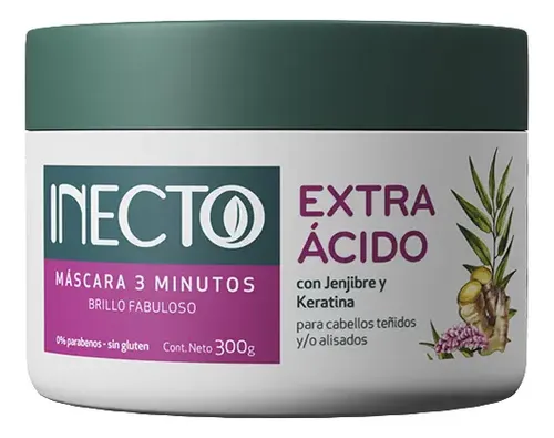 Mascara 3 Minutos Extra Acido 300 Gr Inecto Pack X 4 Un