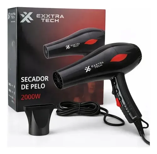 Secador Pelo Cabello Frio Calor Extra Techh 2000w Negro