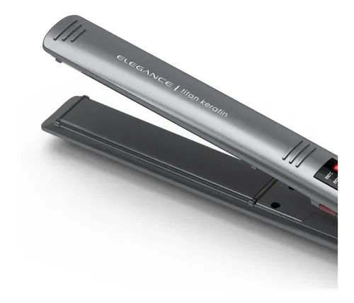 Planchita De Pelo Gama Elegance Led Titan Keratin Premium Color Gris Claro