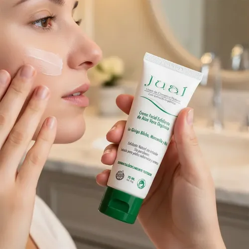 Crema Exfoliante Facial Jual Aloe Vera 75ml Libre de Parabenos