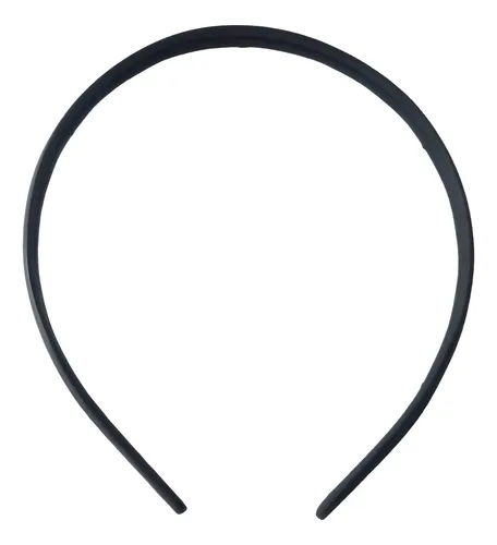 Vinchas De Plastico Para Forrar 8mm Negras Por 100 U