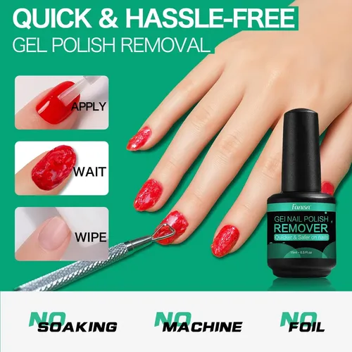 Kit Removedor Esmalte Gel Fanisn 2x15ml Sin Acetona