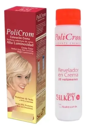 Tintura Silkey Policrom 47g + Oxidante 20 Vol.