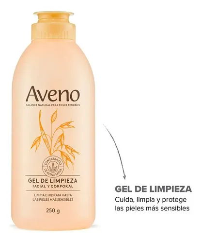 Aveno Gel De Limpieza Profunda Pieles Sensibles Reactivas Avena Natural Limpiados Extra Suave