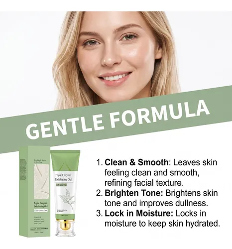 `coracode Gel Exfoliante Facial Con Té Verde Y Enzimas 1pc,