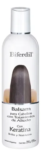 Balsamo Capilar Biferdil Para Cabellos Alisados X 295 Ml