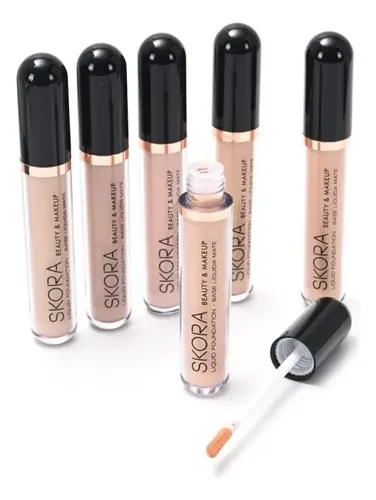 Base De Maquillaje Matte Liquida Skora C/ Aplicador Make Up Tono
