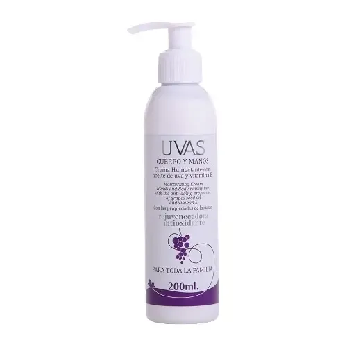 Crema Humectante Cuerpo Manos Uva Anti Age Vitamina E 200ml