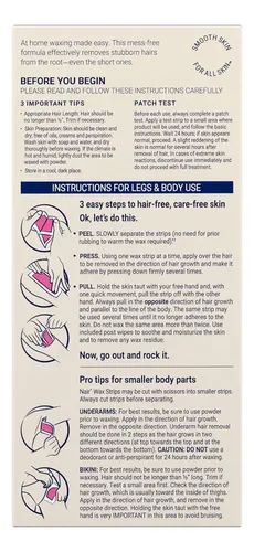 Nair Hair Remover Cera Ready-strips 40 Recuentos Piernas/cue