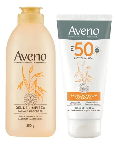 Aveno Combo Limpieza + Protector Solar Corporal Fps50