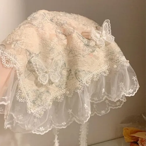 Pañuelos De Encaje Con Forma De Mariposa Para La Cabeza,