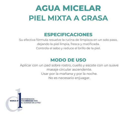 Dermaglós Facial Agua Micelar 6 En 1 Limpia Hidrata 200ml
