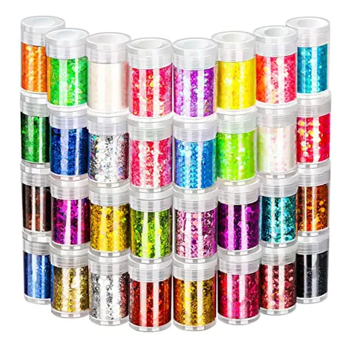 Set De Purpurina De 32 Colores Para Maquillaje Facial Y Corp
