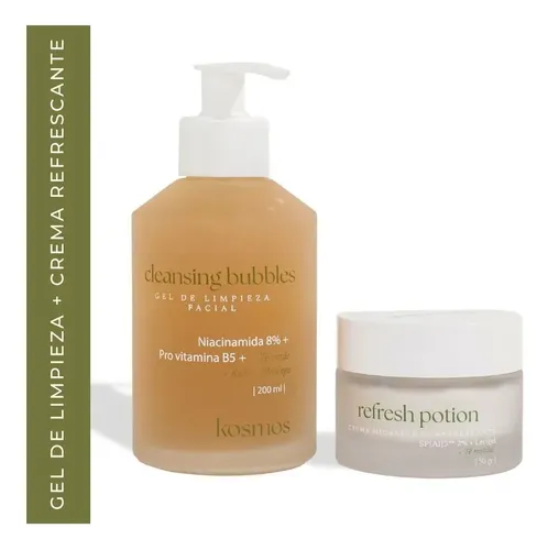 Kit Skincare Kosmos Limpiador + Crema Hidratante Piel Grasa