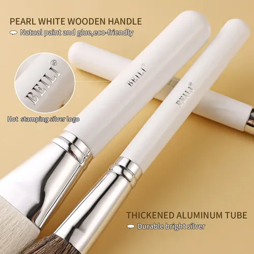 Juego Brochas Maquillaje Beili 24pz Bco Plata