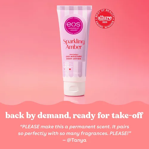 Loción Corporal Eos Shimmering Amber, 74 Ml, Vegana;