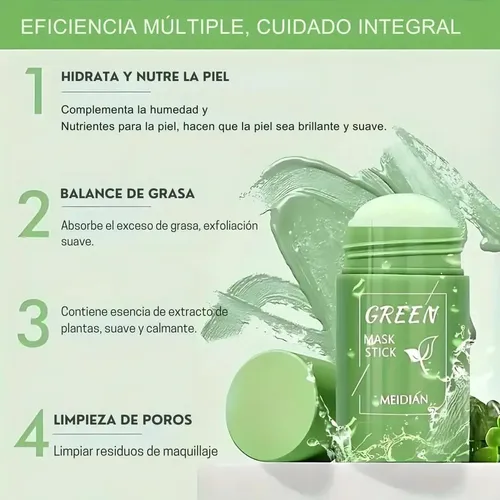 Mascarilla Facial Meidián Green Mask Stick 40g Vegana