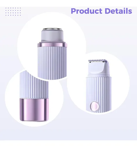 Depiladora Eléctrica For Mujer, Afeitadora De Doble Cabezal