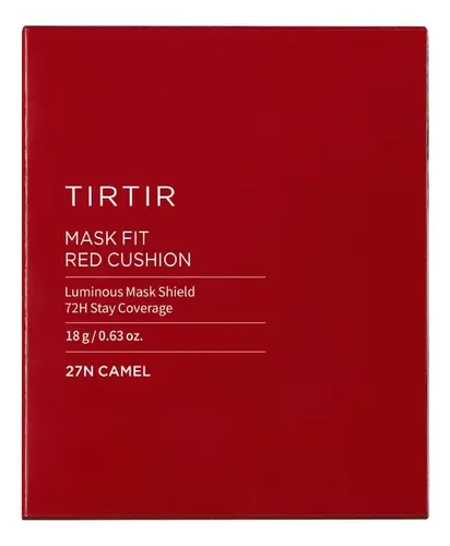 TIRTIR Mask Fit Red Cushion 27N CAMEL 18g Cobertura, Larga Duración e Hidratación