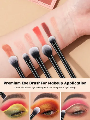 Set De Brochas De Maquillaje Profesional Para Rostro Y Ojos