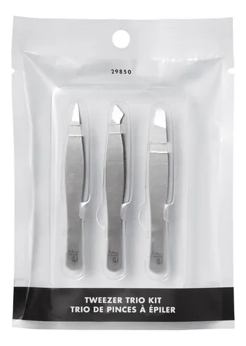Tweezer Trio Kit E.l.f. Tres Minipinzas Para Cejas (x2)