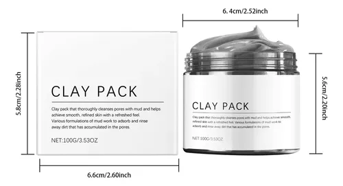 Mascarilla Facial Suavizante De Barro Para Limpieza Profunda