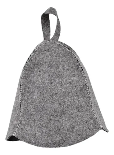 #$sombrero De Fieltro Para Sauna Gorro Para La Cabeza Gris*& Grey 25cmx36cm Figuras De Acción