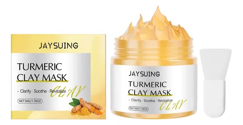 Mascarilla De Arcilla Con Cúrcuma Jaysuing Facial Todo Tipo De Piel