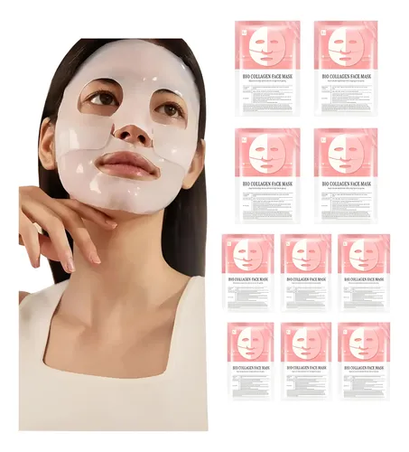 Mascarilla Facial Biocolageno Hidrata Reafirmante Kit X 10