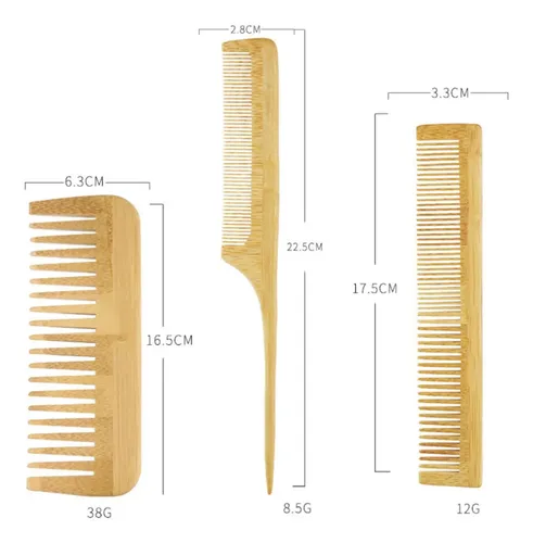 Peine De Madera Bbb, Cepillo De Masaje