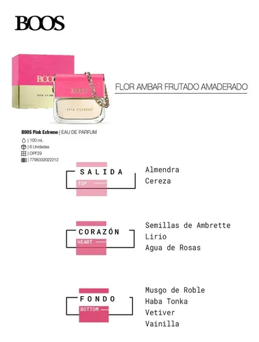Boos Pink Extreme Perfume Mujer 100ml +
