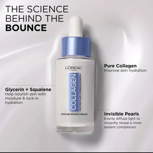 L’oreal Paris Collagen Moisture Face Sérum, Glow Serum Todo Tipo De Piel Día/noche