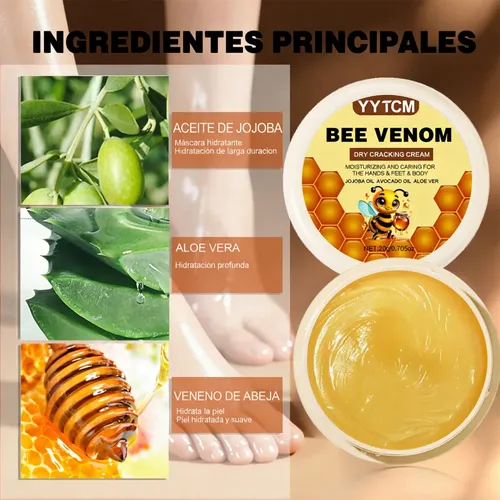 Crema Hidratante Para Pies Bee Venom Dry Crack, 20 G X 2 Bot
