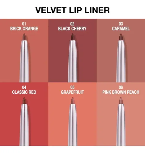 Delineador De Labios Retráctil Feicuiyun 01 Naranja Crema
