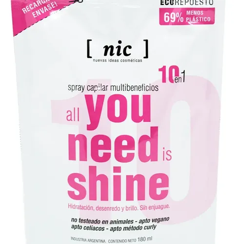 Nic All You Need Is Shine Refill Acondicionador 10 En 1 3c